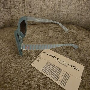 Janie and Jack Blue Striped Kids Sunglasses